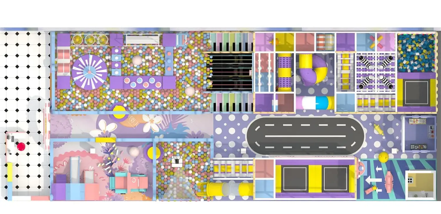 Colorful Series Family Fun Theme Indoor Naughty Castle Children's Paradise HD-TTB098