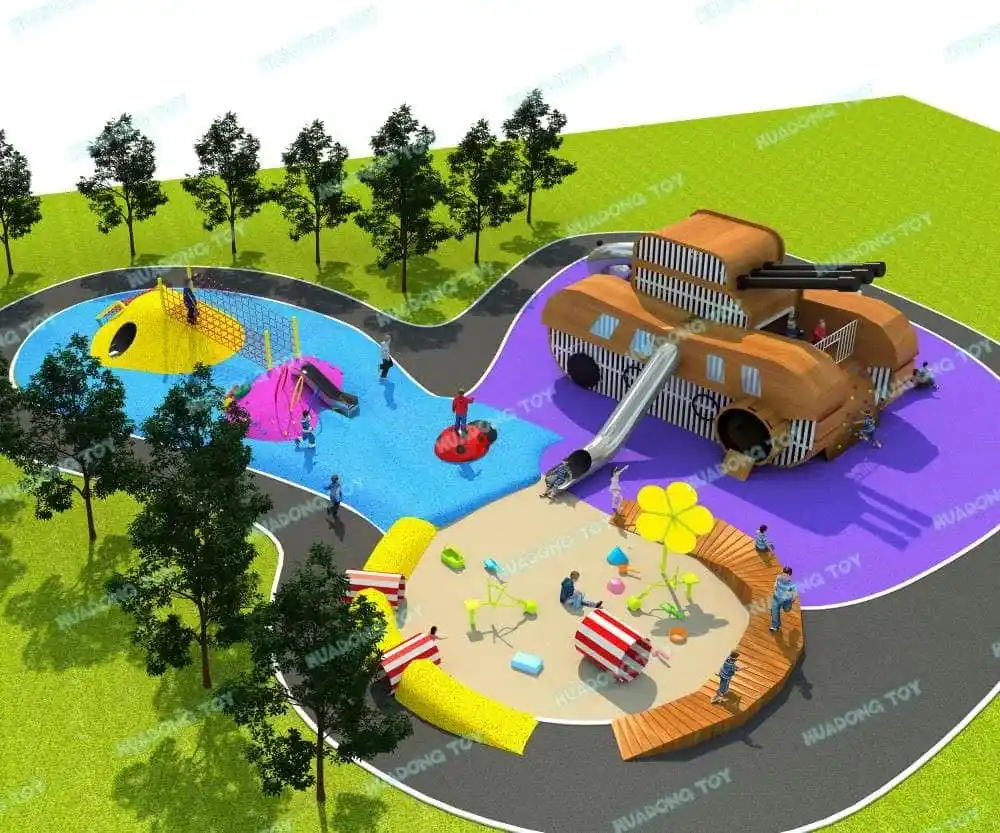 Theme Landscape Park HD-QJG031 - Children's Slide Slide Combination