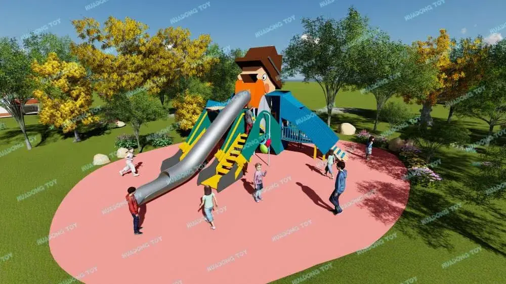 Theme Landscape Park HD-QJG033 - Children's Slide Slide Combination
