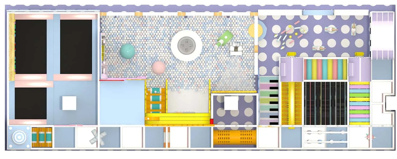 Colorful Series Family Fun Theme Indoor Naughty Castle Children's Park HD-TTB106