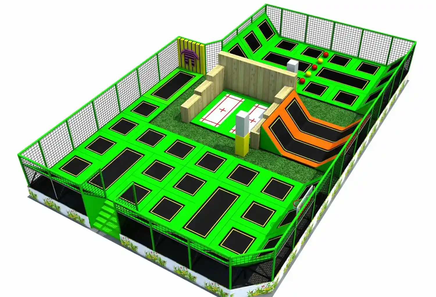 Comprehensive Combination Trampoline Playhouse HD-SBC054