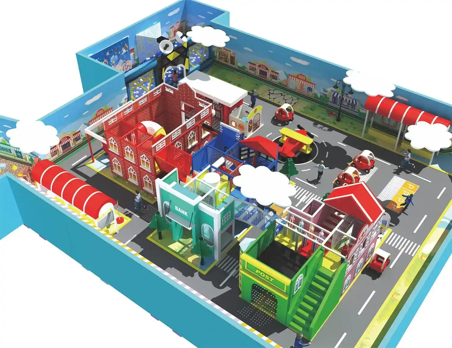Indoor Trampoline Park & Naughty Castle Children's Amusement Park HD-TTB124