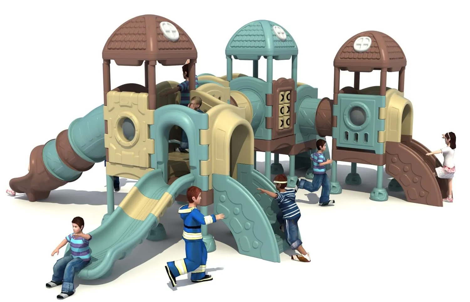 All-plastic HD-LSL019 Children's Slide Slide Combination