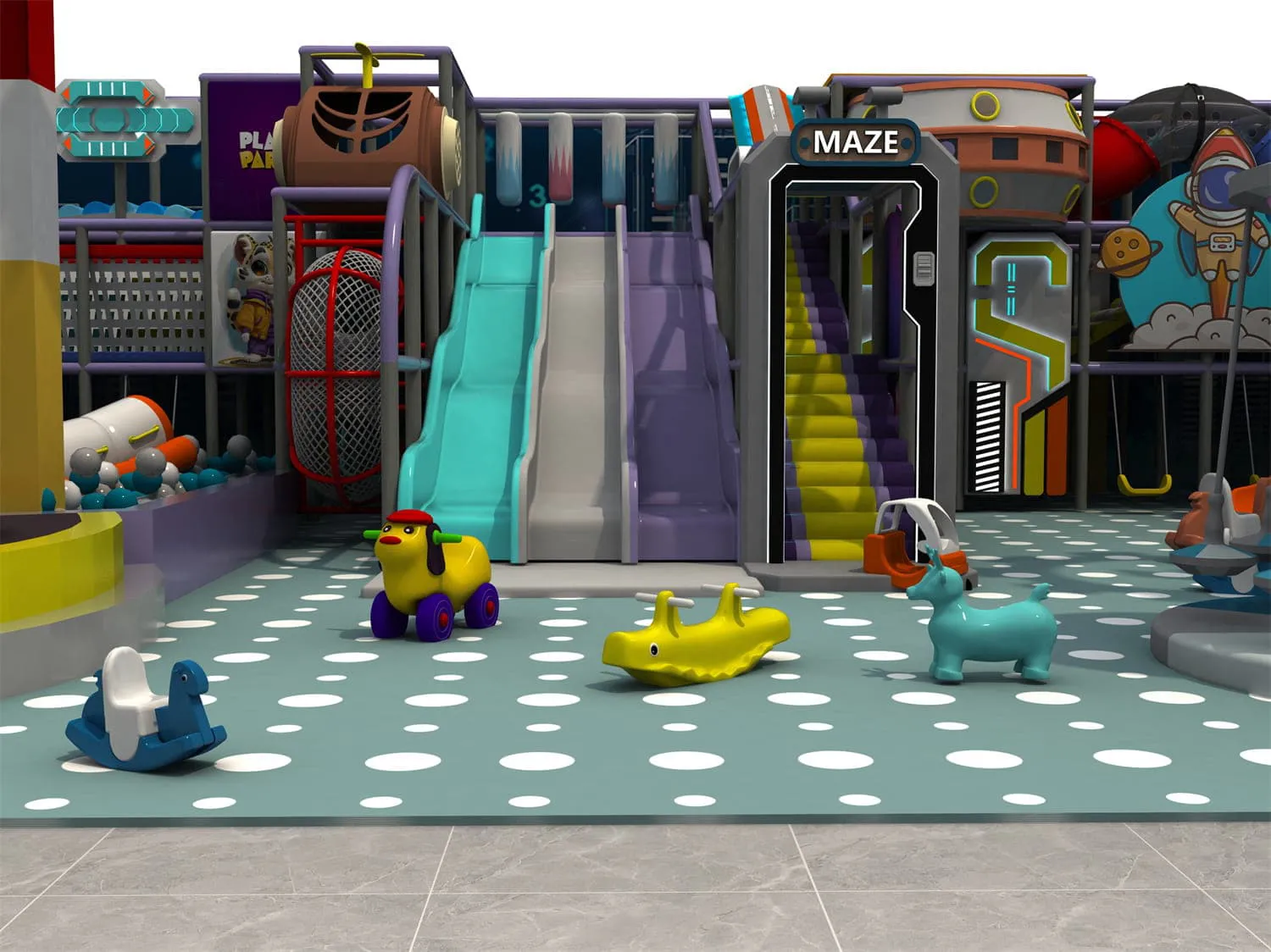 Technology World Theme Children's Playground HD-TTB122