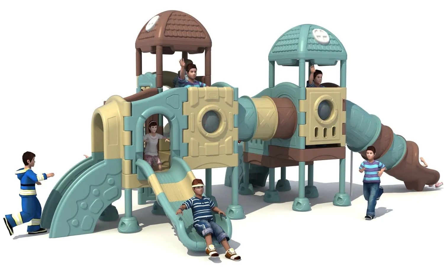 All-plastic HD-LSL022 Children's Slide Slide Combination