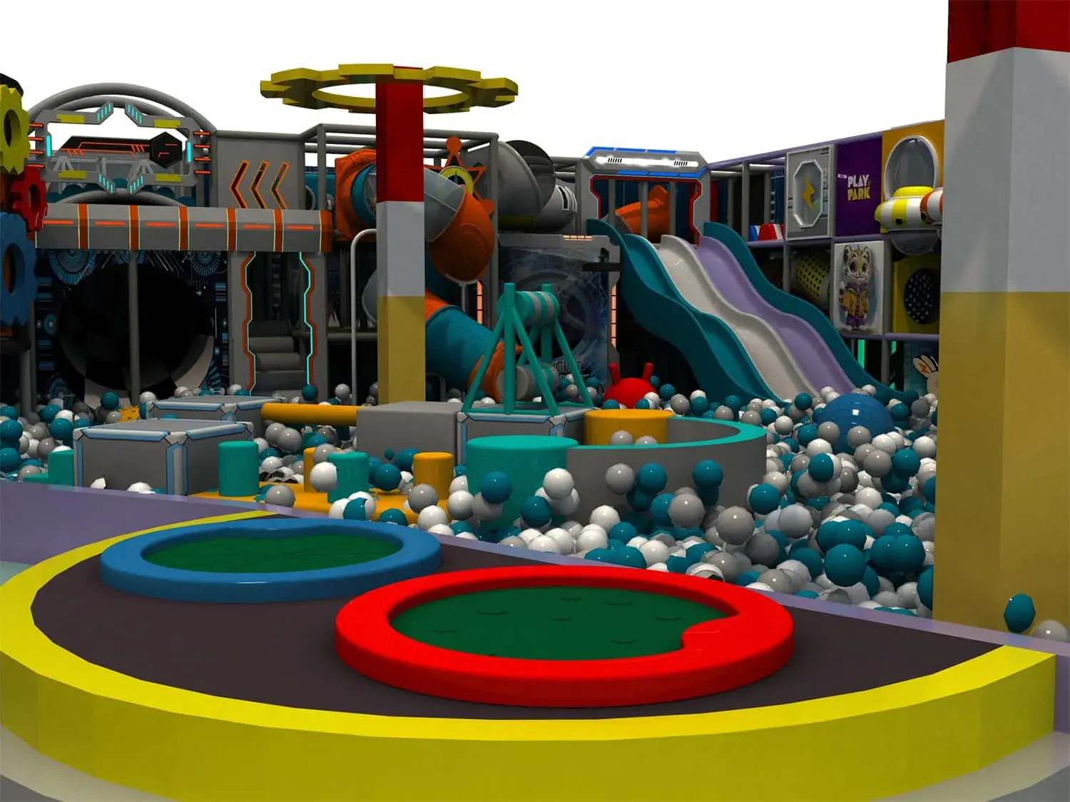 Technology World Theme Children's Playground HD-TTB122