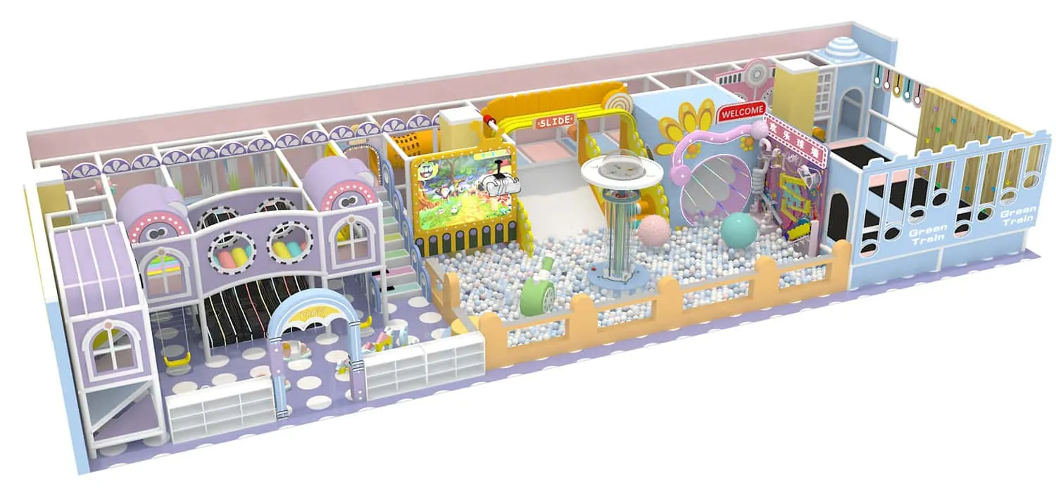Colorful Series Indoor Ball Pit Trampoline Playground for Kids HD-TTB119