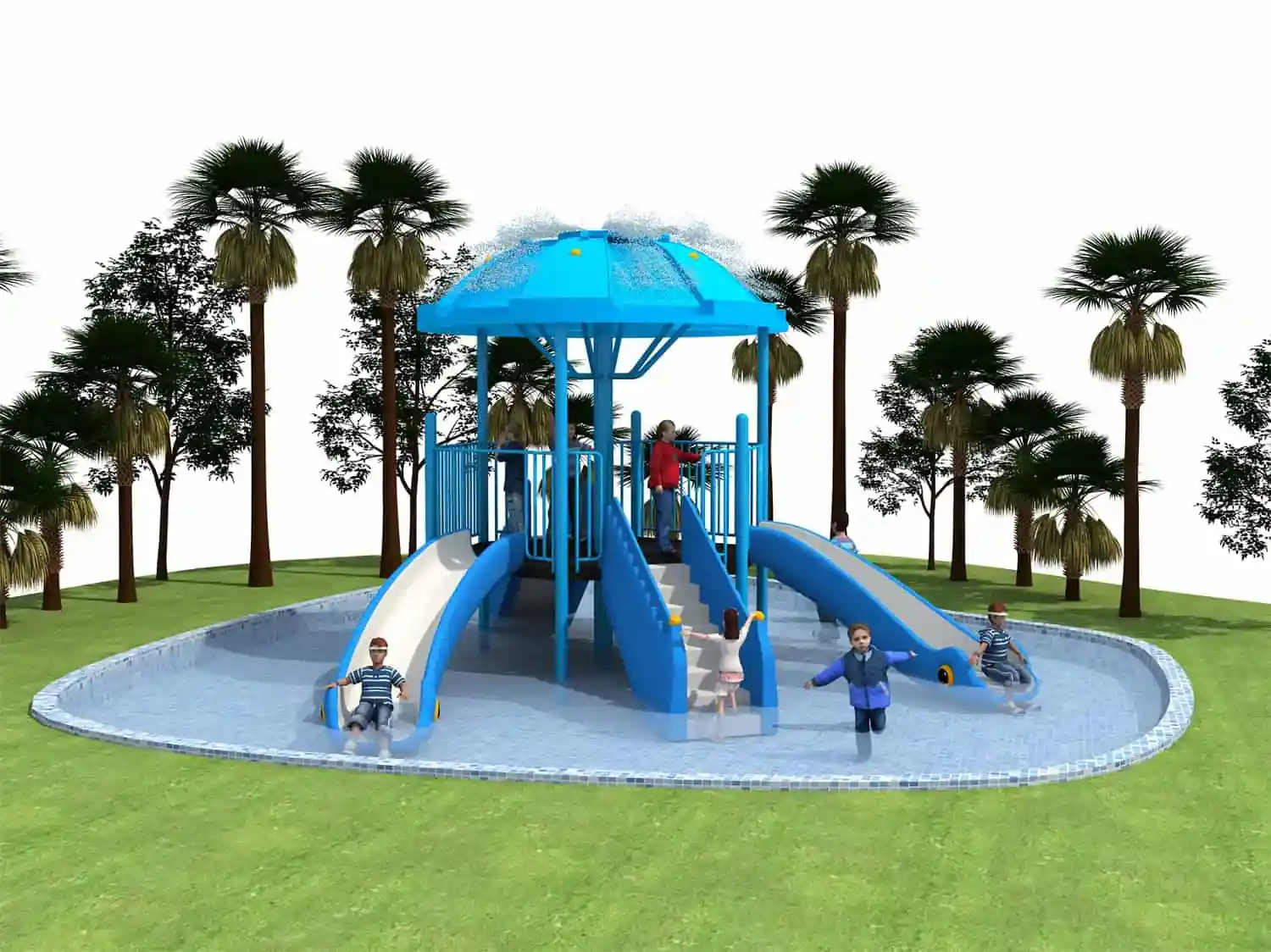 Water Park HD-LSH031 - Children‘s Slide Slide Combination