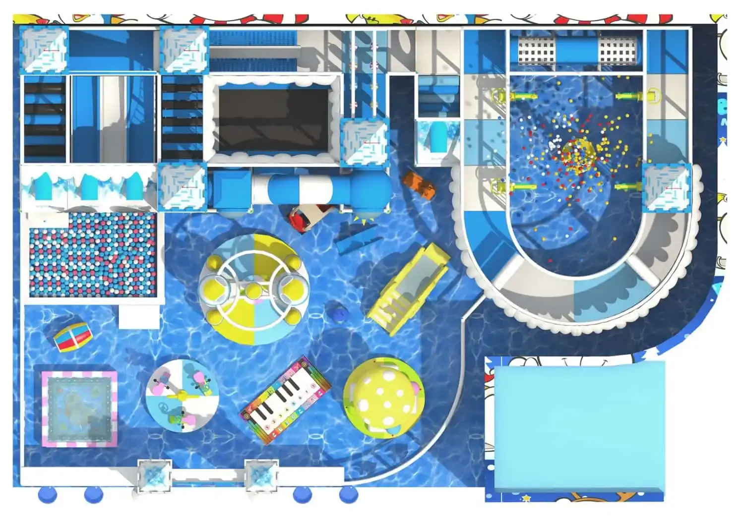 Nature Series Ocean Theme Ball Pit Indoor Playground for Kids HD-TTB158