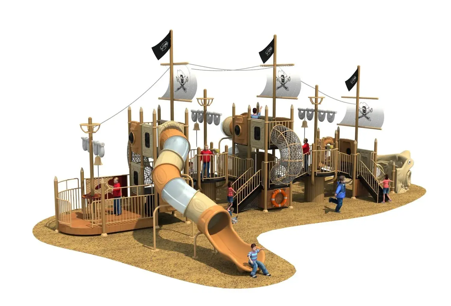 Pirate Ship Series Combination Slide HD-HDD020