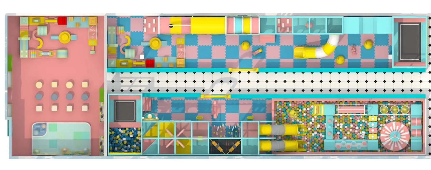 Colorful Series Family Fun Theme Indoor Naughty Castle Children's Park HD-TTB106