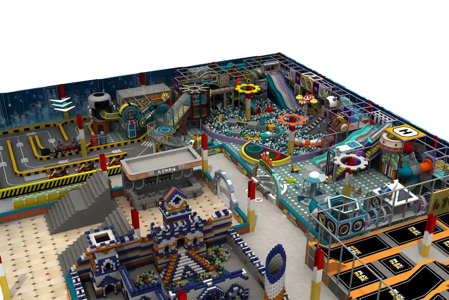 Technology World Theme Children's Playground HD-TTB122