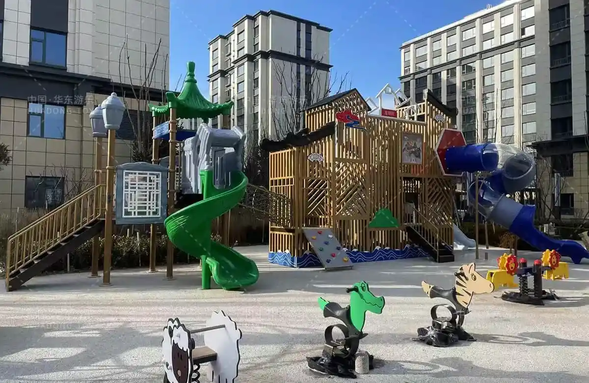 The grand completion of the traditional Chinese-style children's park at Taiyuan Jiaokong Zhidi Longjinyuan has been successfully achieved.