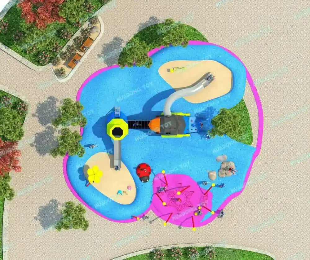 Theme Landscape Park HD-QJG006 - Children's Slide Slide Combination