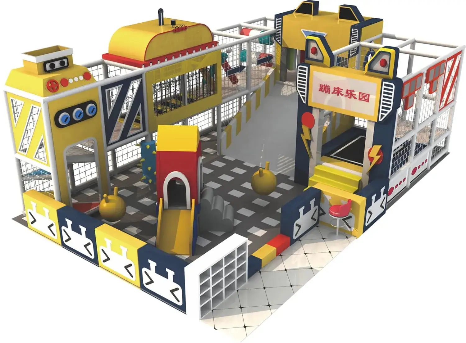 Indoor Trampoline Park & Naughty Castle Children's Amusement Park HD-TTB124