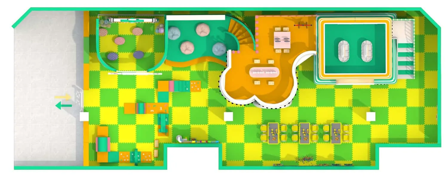 Colorful Series Family Fun Theme Indoor Naughty Castle Children's Park HD-TTB105