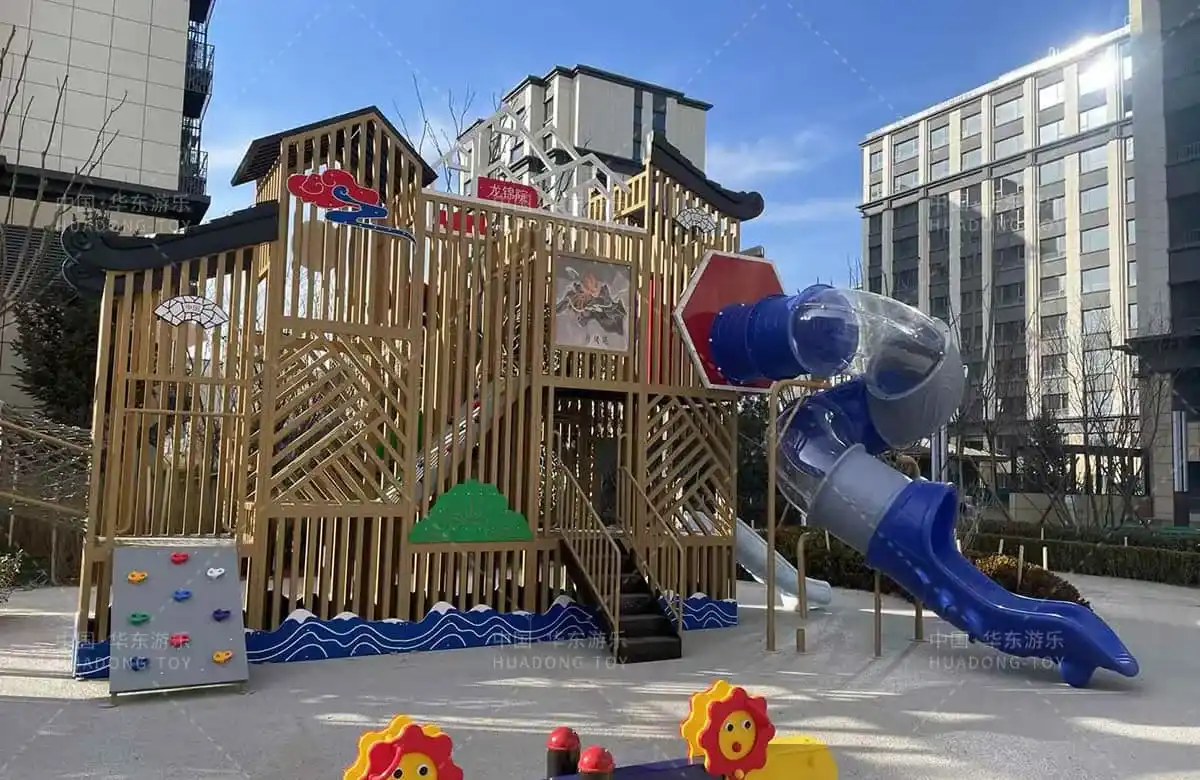 The grand completion of the traditional Chinese-style children's park at Taiyuan Jiaokong Zhidi Longjinyuan has been successfully achieved.