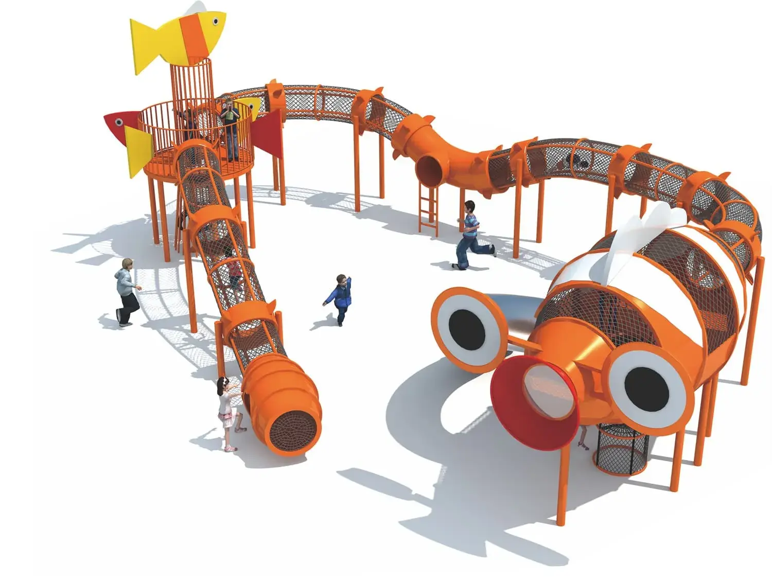 Bee Climbing Net Steel Slide Combination Facility HD-SSW070