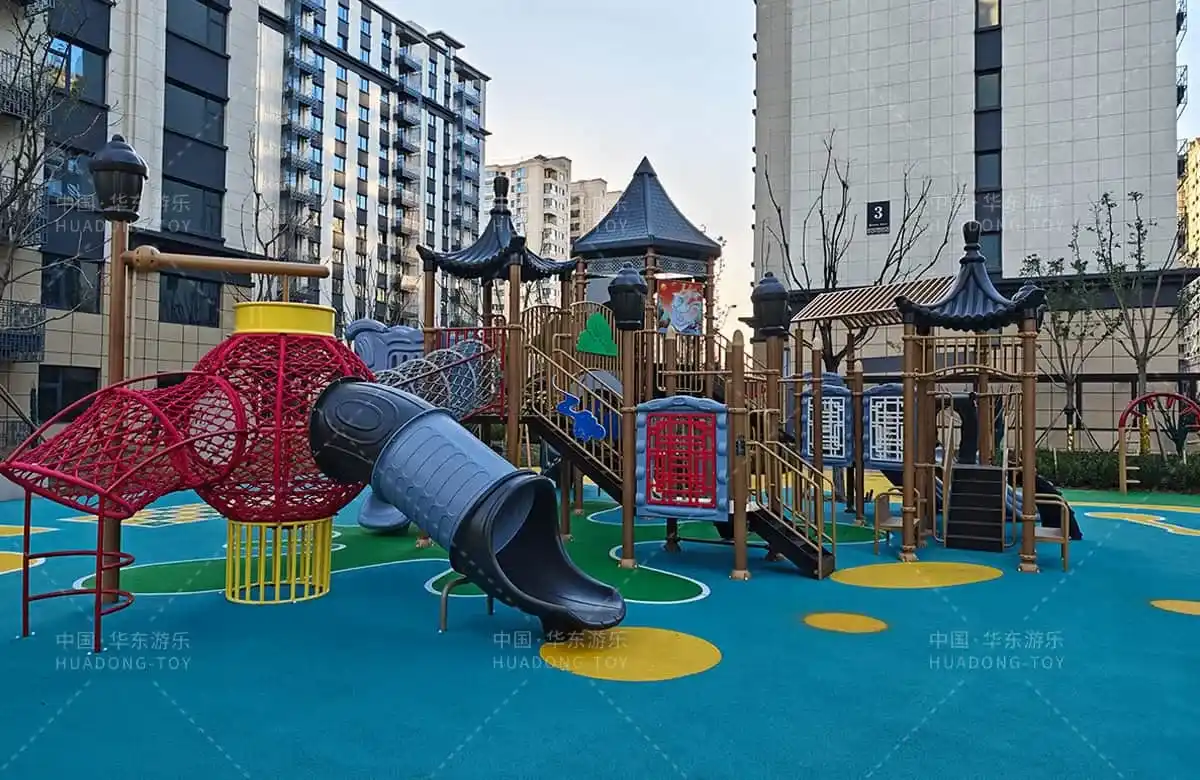 The grand completion of the traditional Chinese-style children's park at Taiyuan Jiaokong Zhidi Longjinyuan has been successfully achieved.