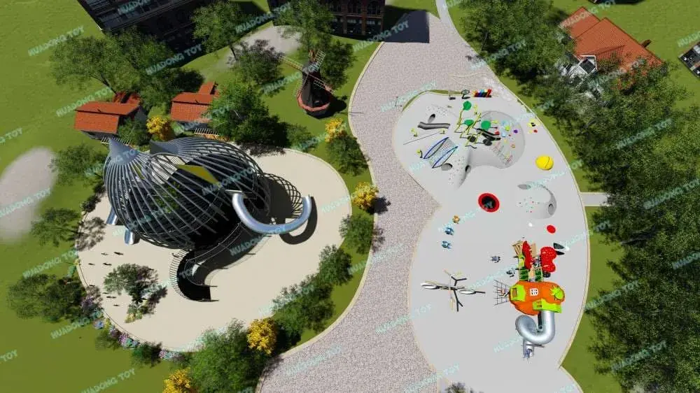 Theme Landscape Park HD-QJG038 - Children's Slide Slide Combination